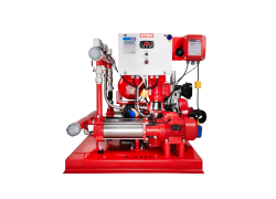 Horizontal Electric Pump Mounted To Firefighting Booster With Alarm Warning System